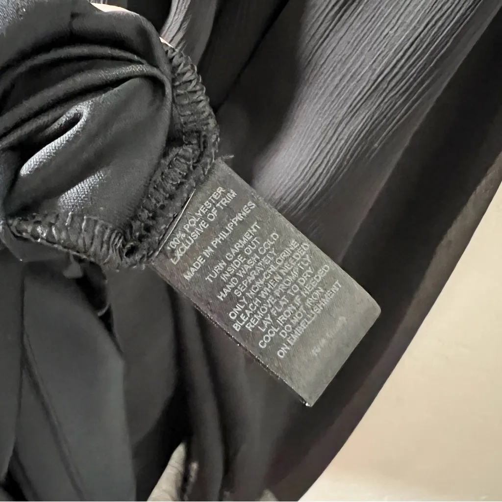 Express Black Chiffon Mini Dress - Image 7