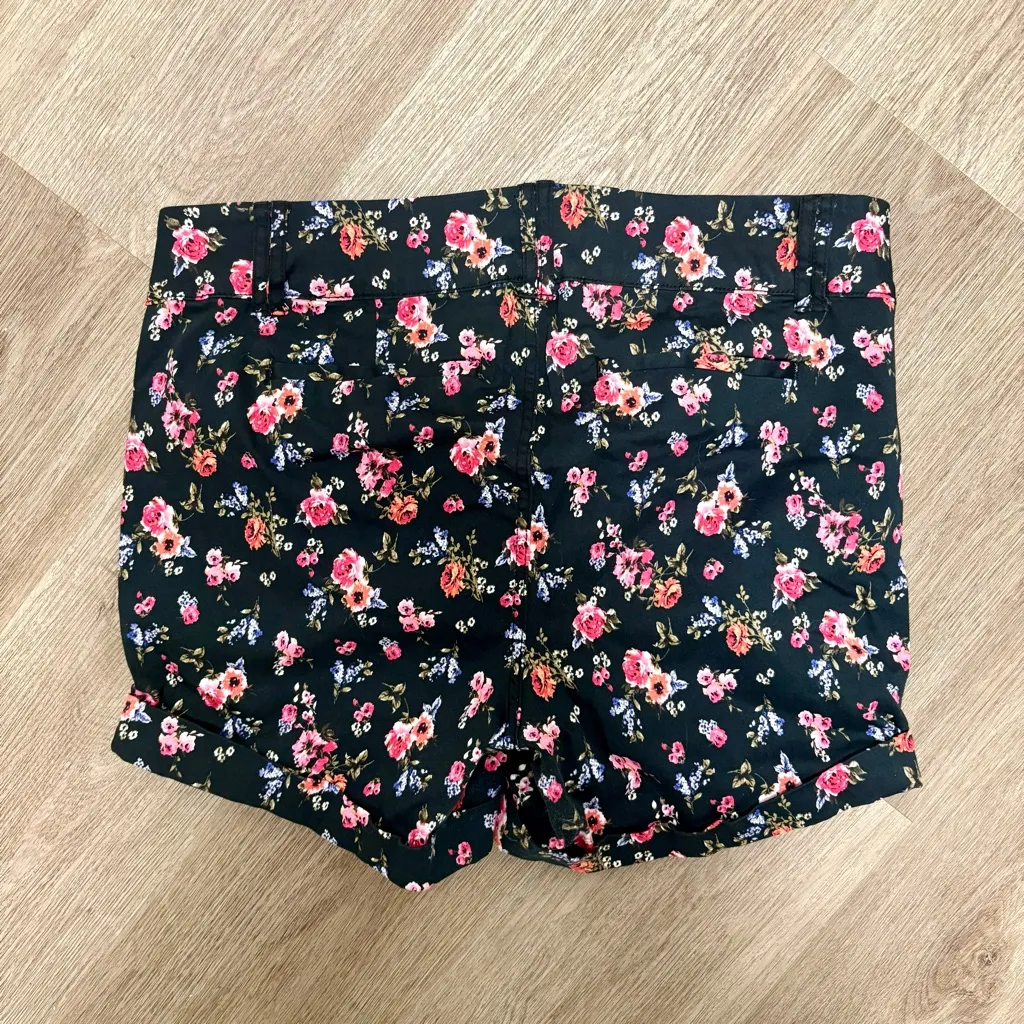 Torrid Black Floral Stretch Shorts* - Image 5