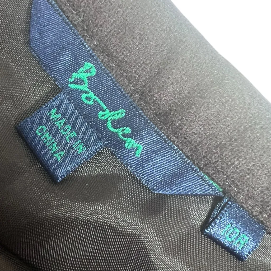 Boden brown wool blend embroidered midi skirt Size 10 - Image 6