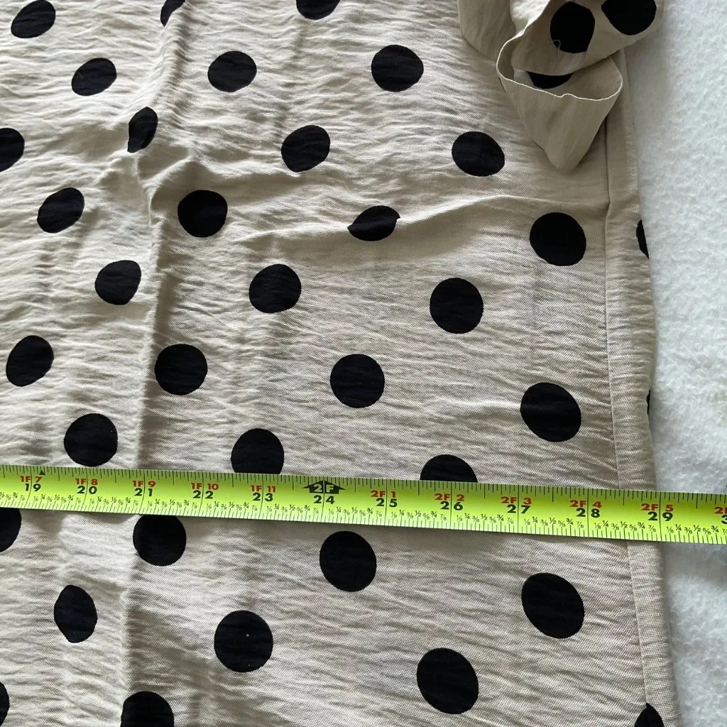 NWT Hatch Collection Tori Wrap Polka Dot beige Midi Dress hatch2 waist58in bust3 Black Size undefined - Image 3