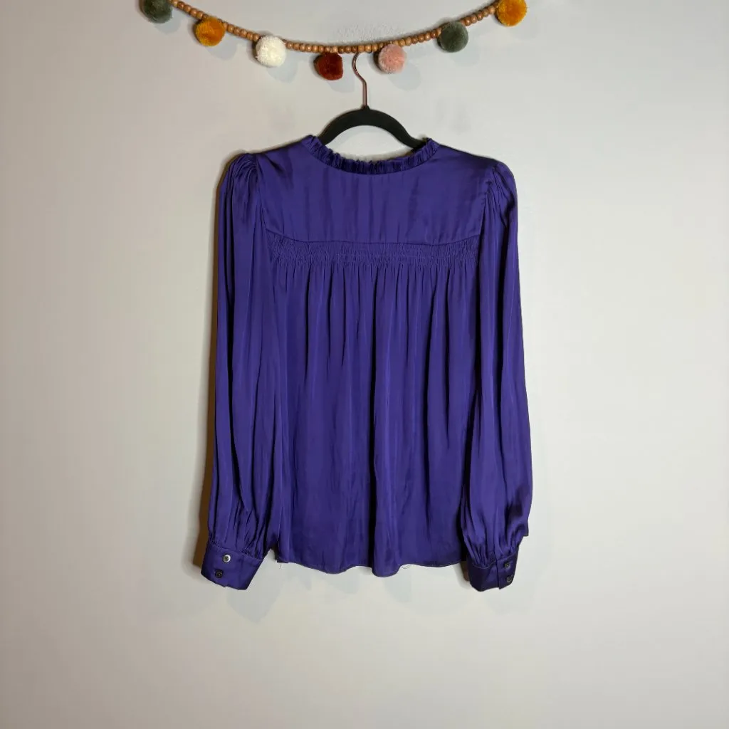 Current Air Purple Smocked Shoulder blouse - Image 6