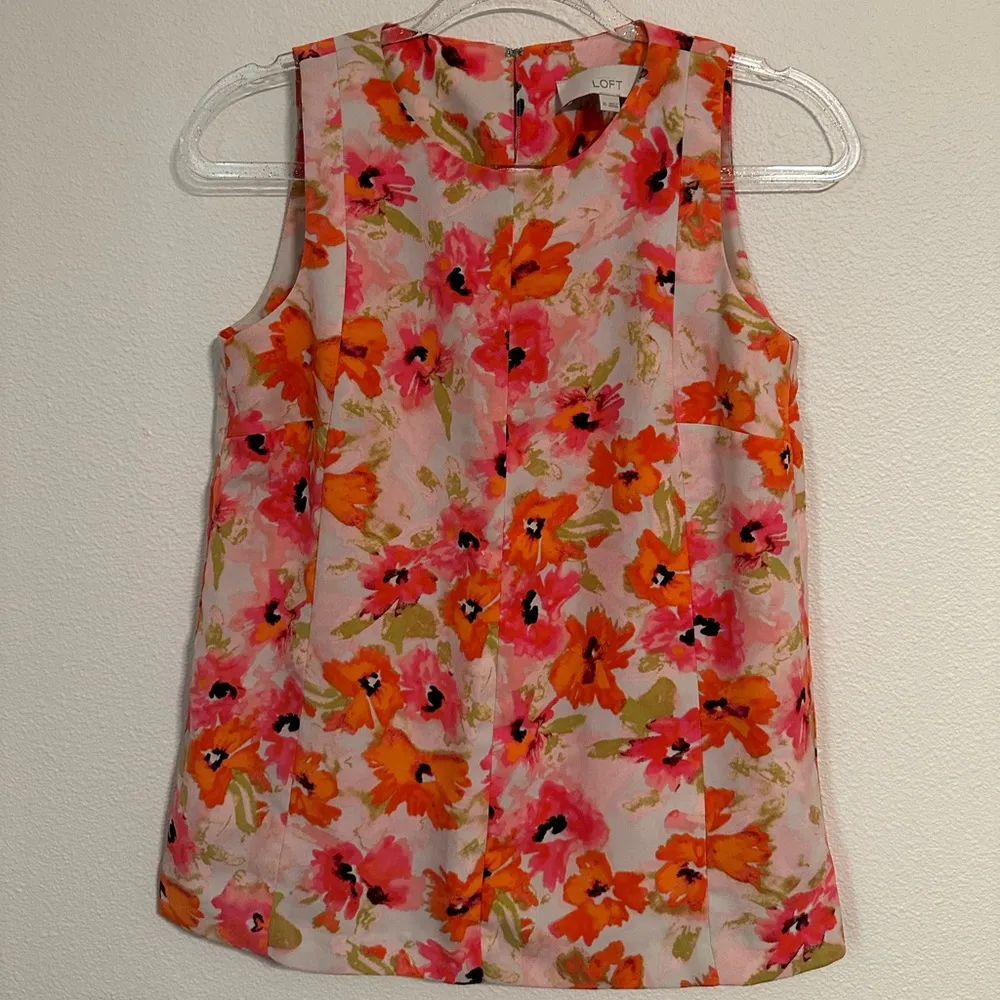 Loft Floral Tank Blouse - Image 4