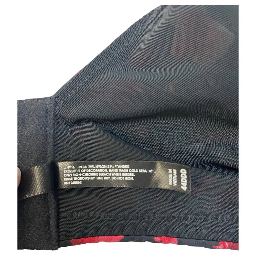 Torrid Curve Bra Womens 44DDD Floral 360 Back Smoothing Wire Free Push Up Plunge - Image 7