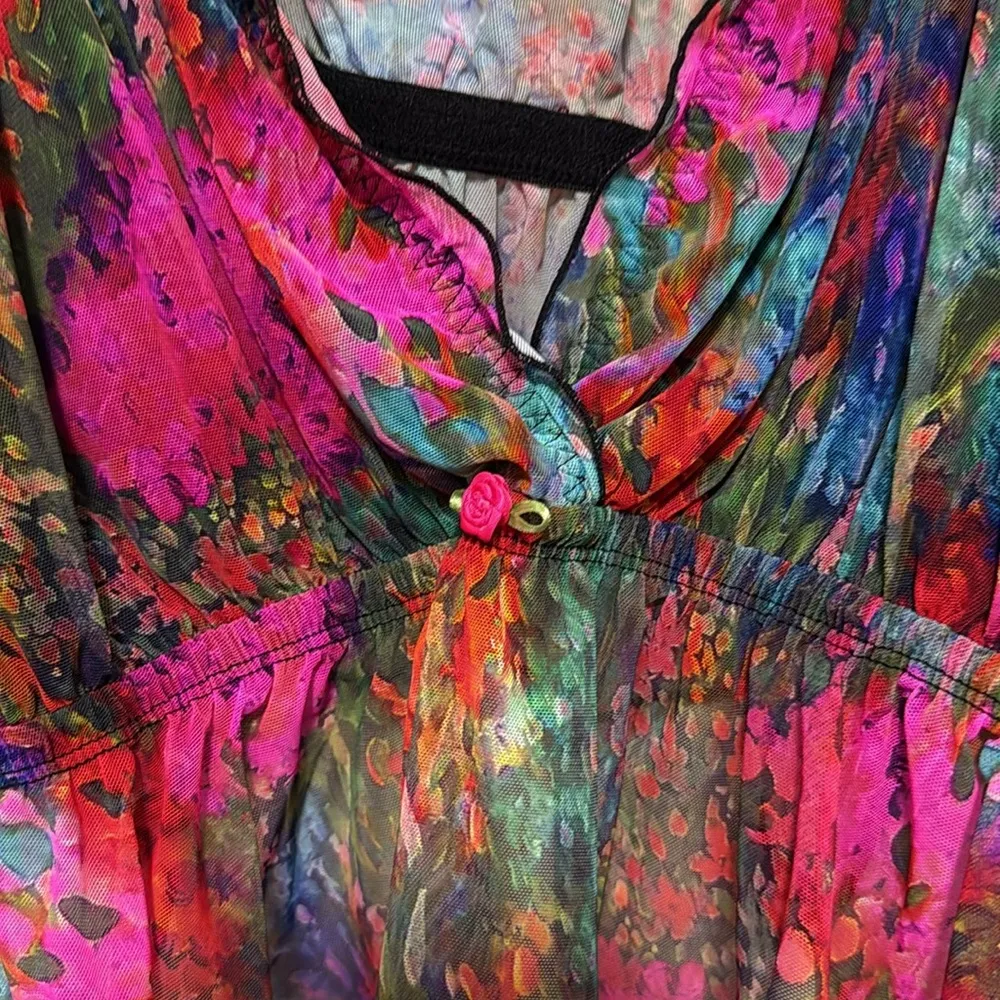 Parade NWT silky mesh flutter longline bralette multicolor plus size 3X Pink - Image 9