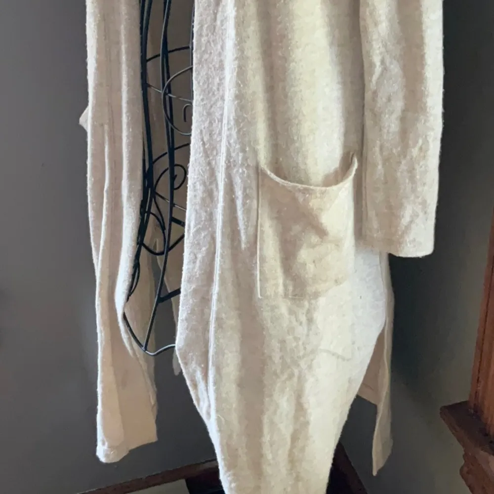 Abercrombie & Fitch Cozy Neutral Longline Open Pocket Basic Cardigan Sz. XS - Image 4