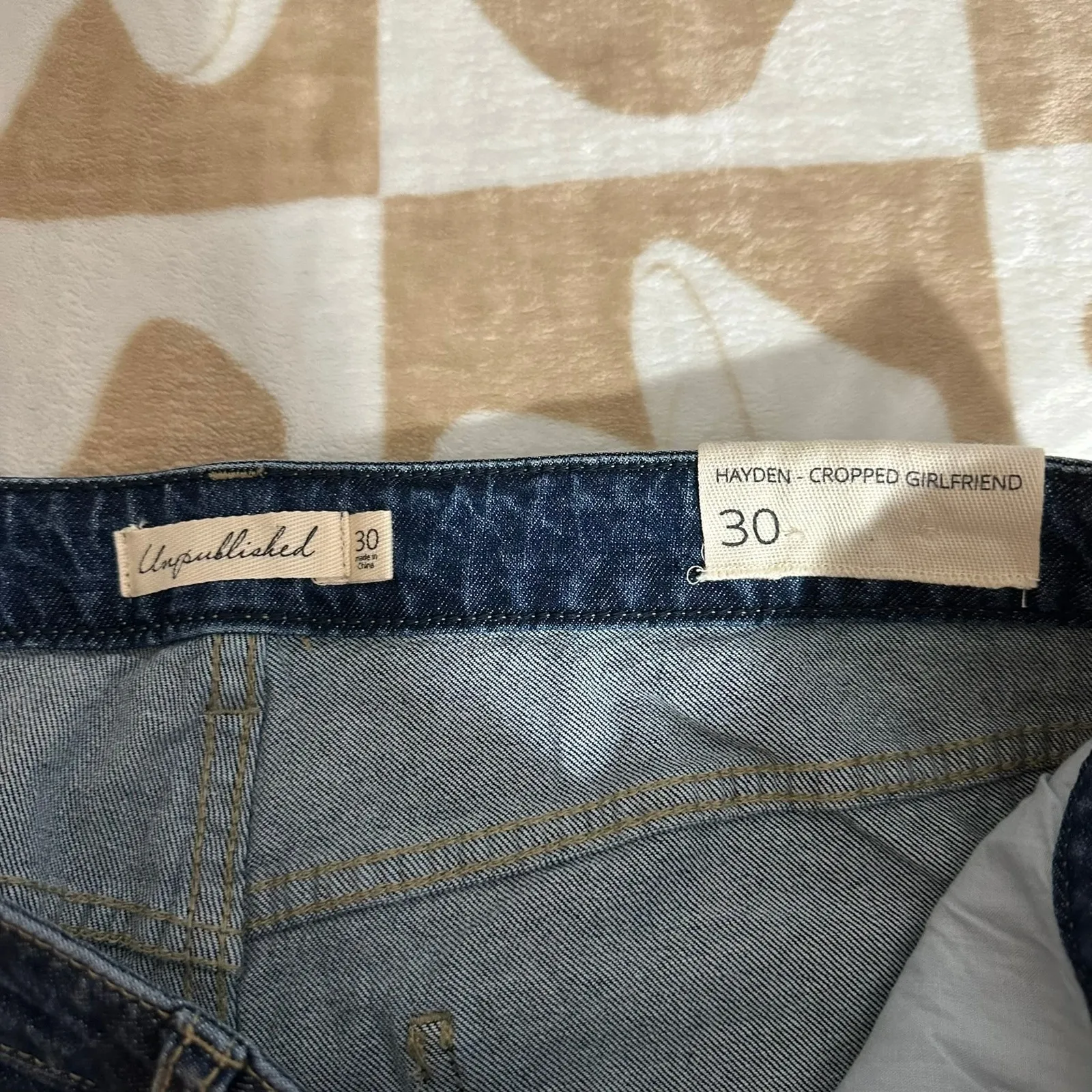 NWT Unpublished | Hayden Cropped Girlfriend Straight Leg Jeans | Women's 30 - Image 11