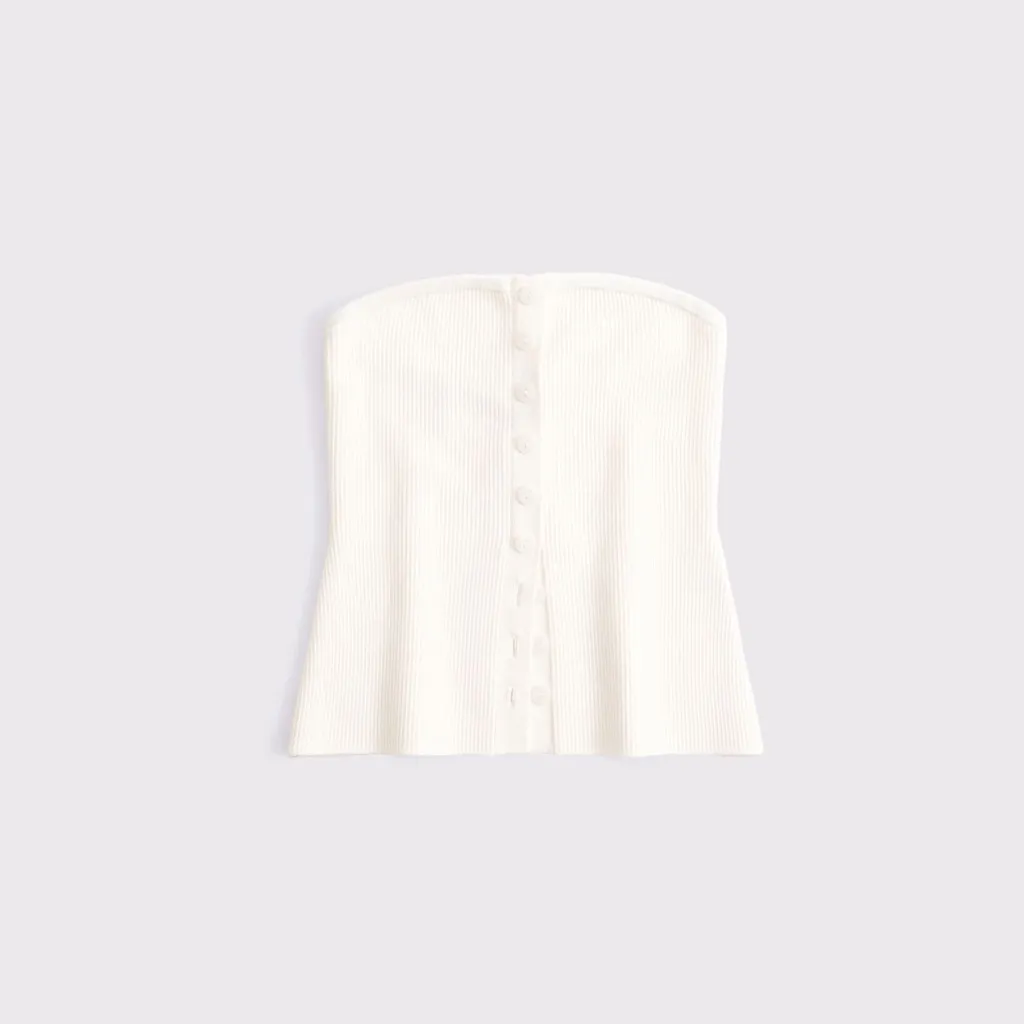 Abercrombie & Fitch Ottoman Button-Through Tube Top - Image 6