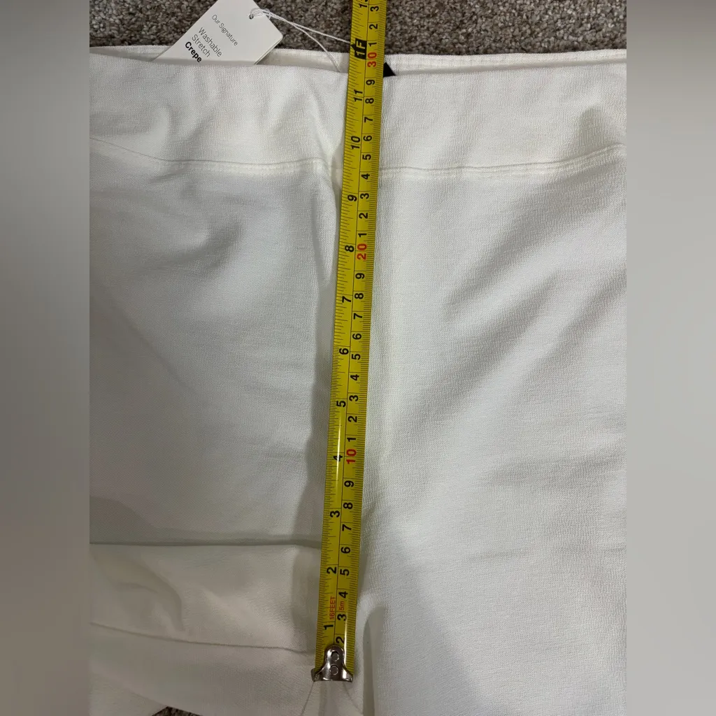 NWT Eileen Fisher Washable Stretch Crepe Pull On White Slim Bootcut Pant 1X - Image 8