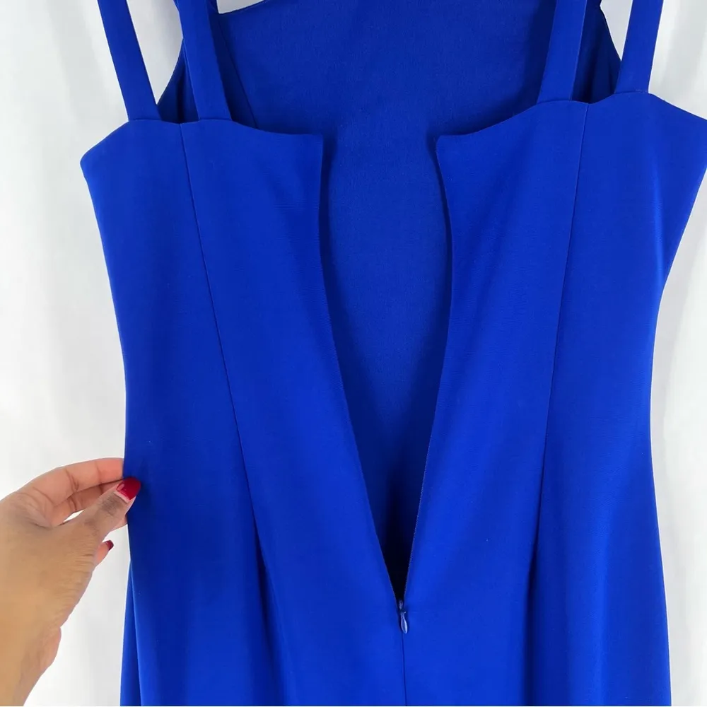 Joseph Ribkoff Colbalt Blue Stretch‎ Ponte Knit Strappy Sleeveless Dress - Image 12