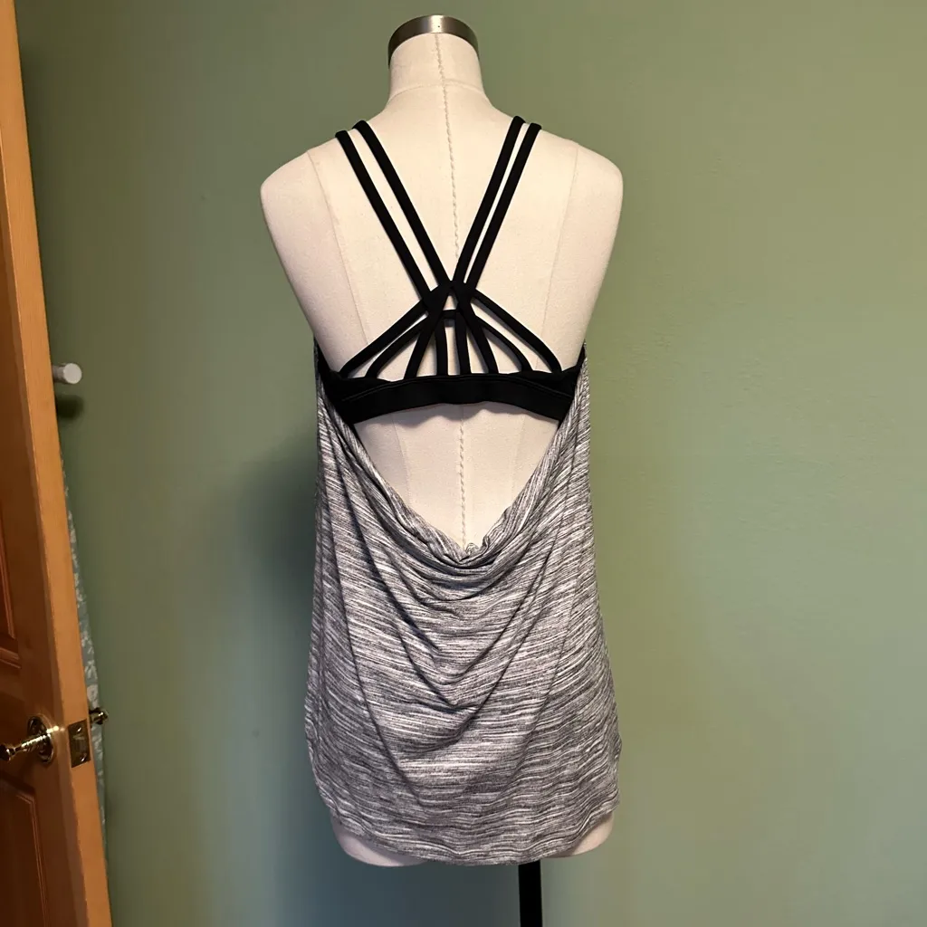 NWOT Size 10 Moment To Movement 2-In-1 Tank Space Dye Camo Black White / Black - Image 5