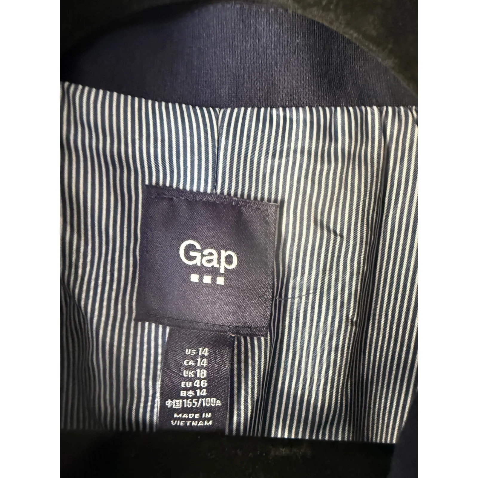 Gap Navy Blue Single Button Blazer Jacket 14 Career Work Office Preppy - Image 4