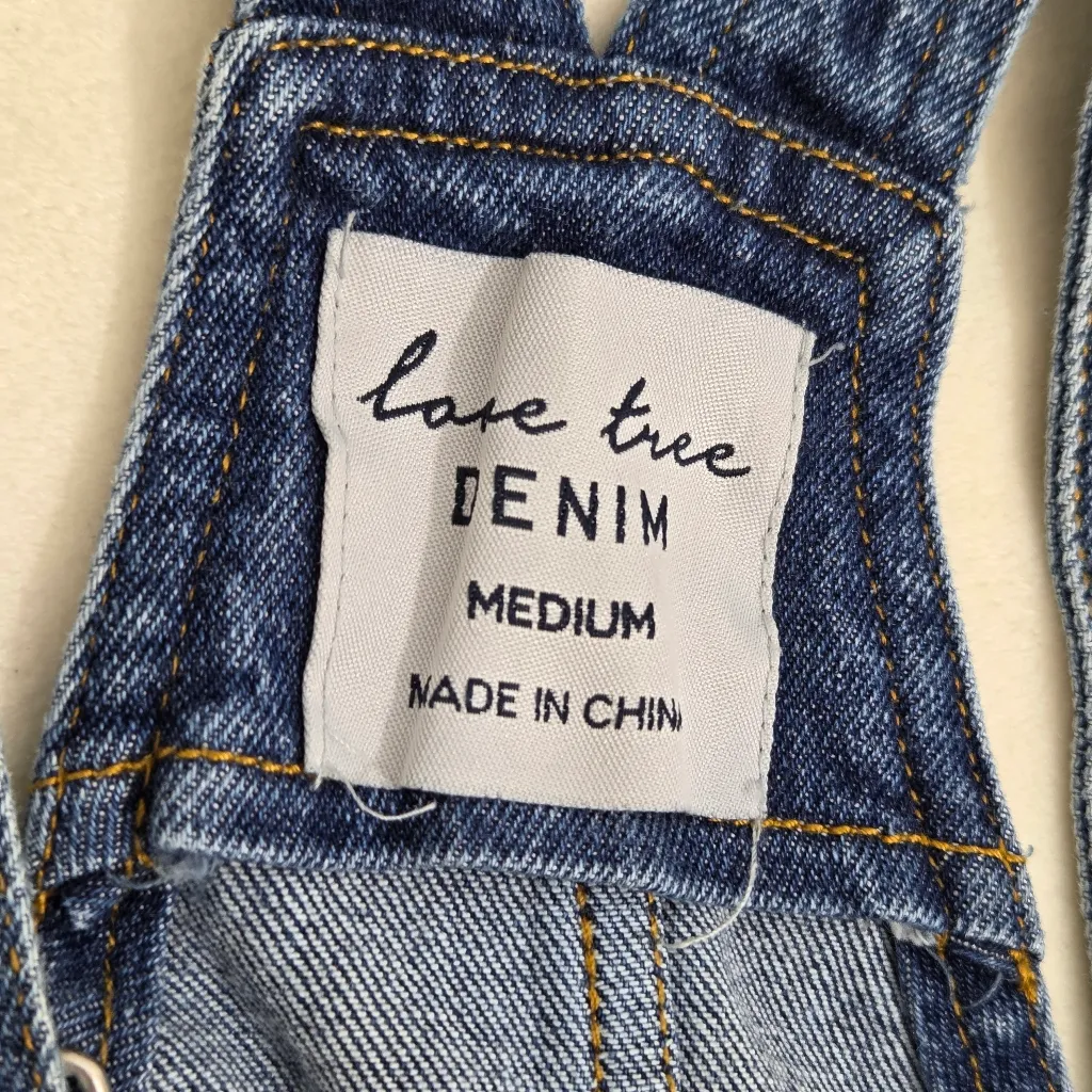 Love Tree Blue Denim Overalls Size M - Image 6
