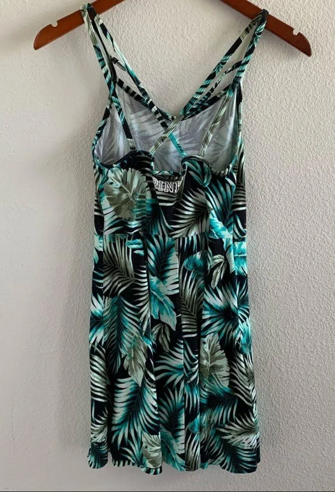Victoria's Secret PINK Tropical Strappy Dress Skater - Image 2