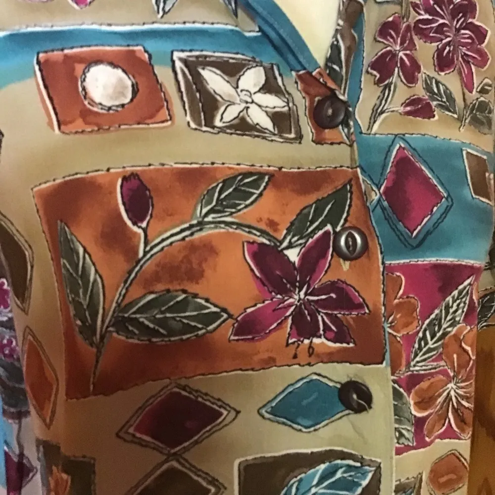 Bright 90s patchwork shirt - Image 5