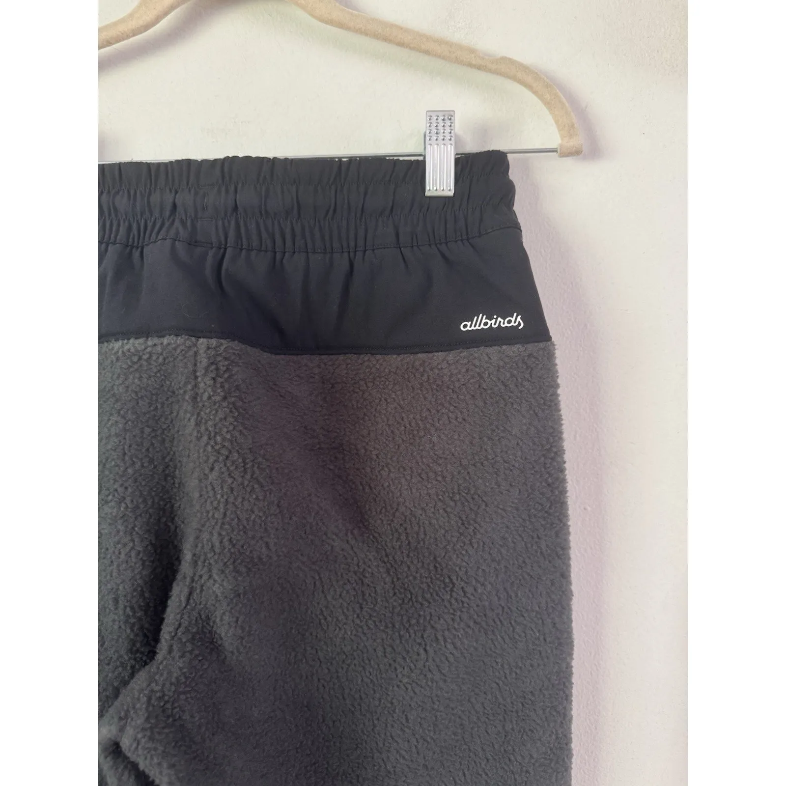 NWT Allbirds Fluff Fleece Pants Black Sherpa Merino Wool Blend Women’s Small - Image 5
