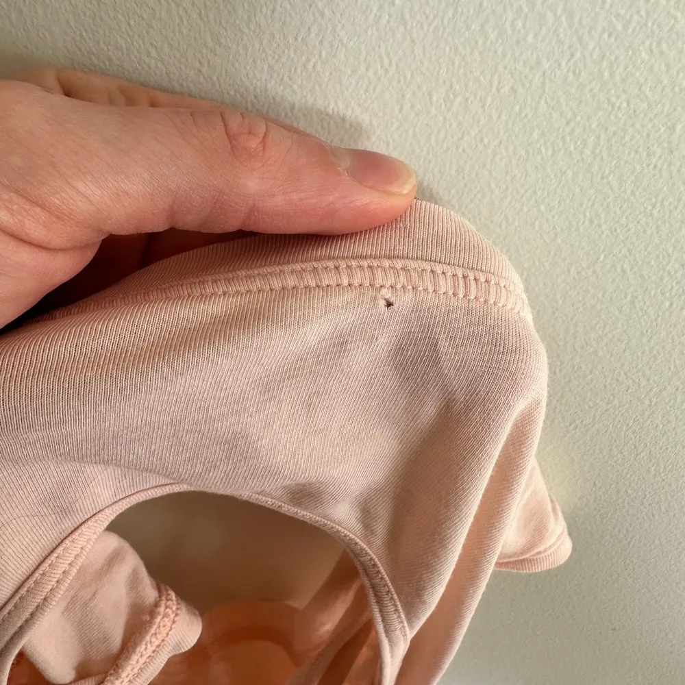 Lululemon Cut Back Cropped Pima Cotton Tank in Ballet Slipper Pink - Image 2