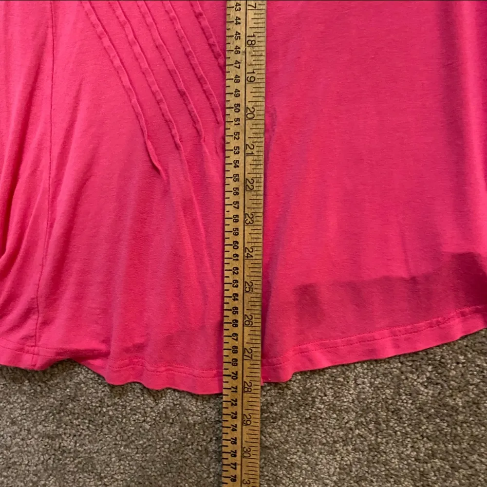 Hanna g|| Pink sleeveless long tunic top with design on shoulder and bottom Size M - Image 11