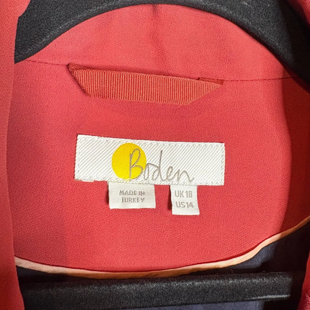 Boden salmon coral two button blazer jacket Size 14 - Image 5