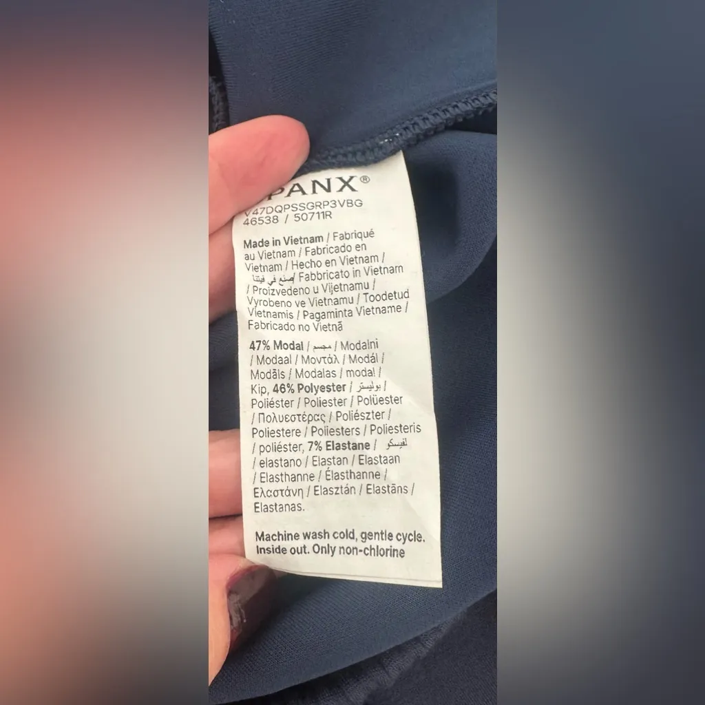 SPANX® AIRESSENTIALS NAVY BLUE CINCHED HOODIE CROPPED SOFT BREATHABLE MEDIUM - Image 8