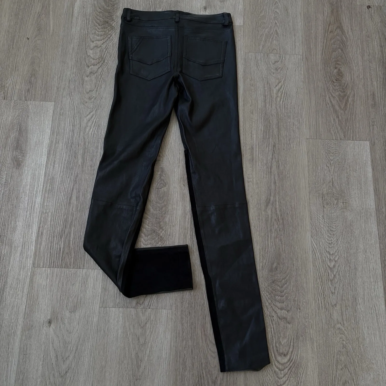 Zadig & Voltaire Women's Pharly Deluxe Lamb Leather Skinny Pant Emo Grunge 26x31 - Image 2