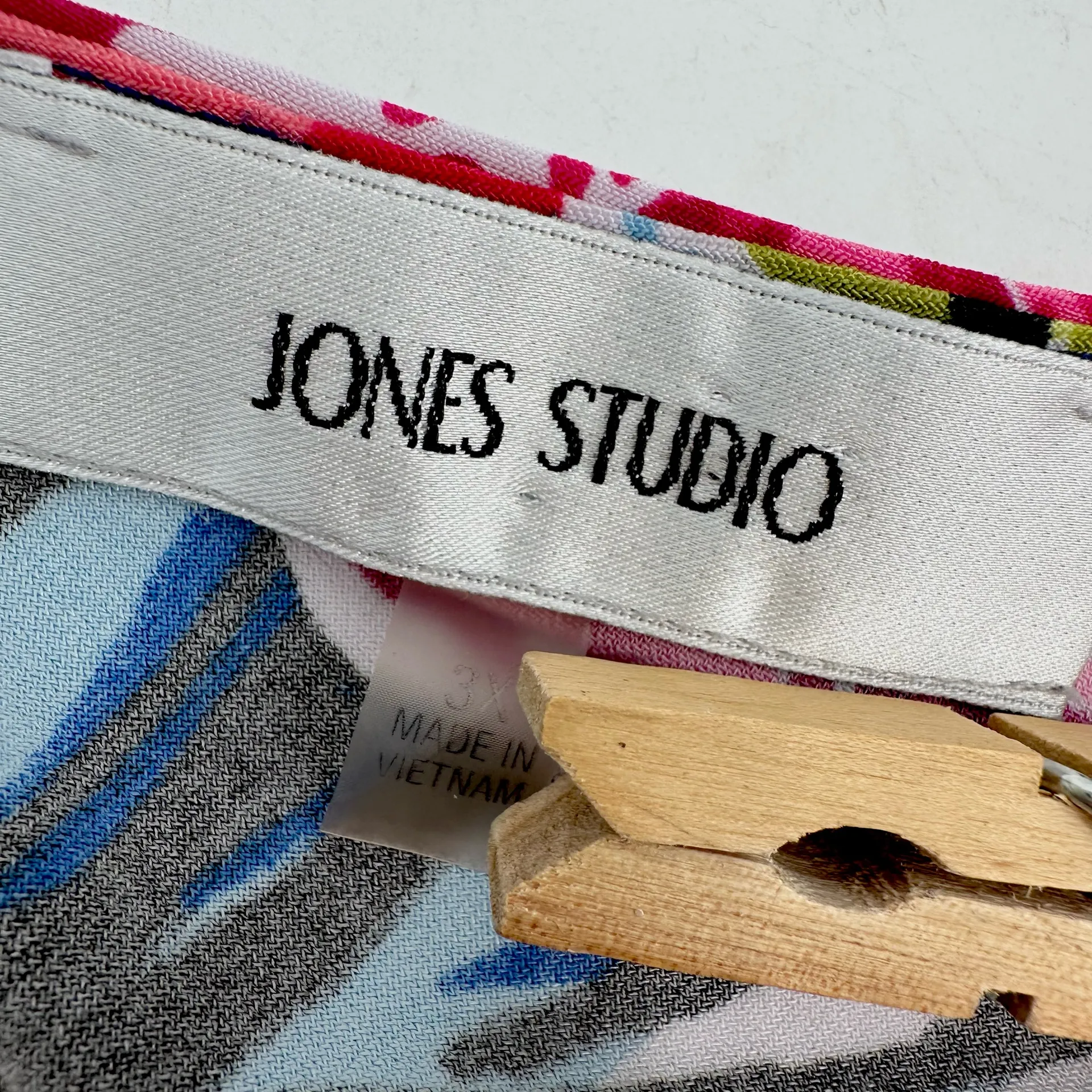 Jones Studio Top Womens 3X Plus Size Floral 3/4 Bell Sleeve Blouse Spring Jersey - Image 5