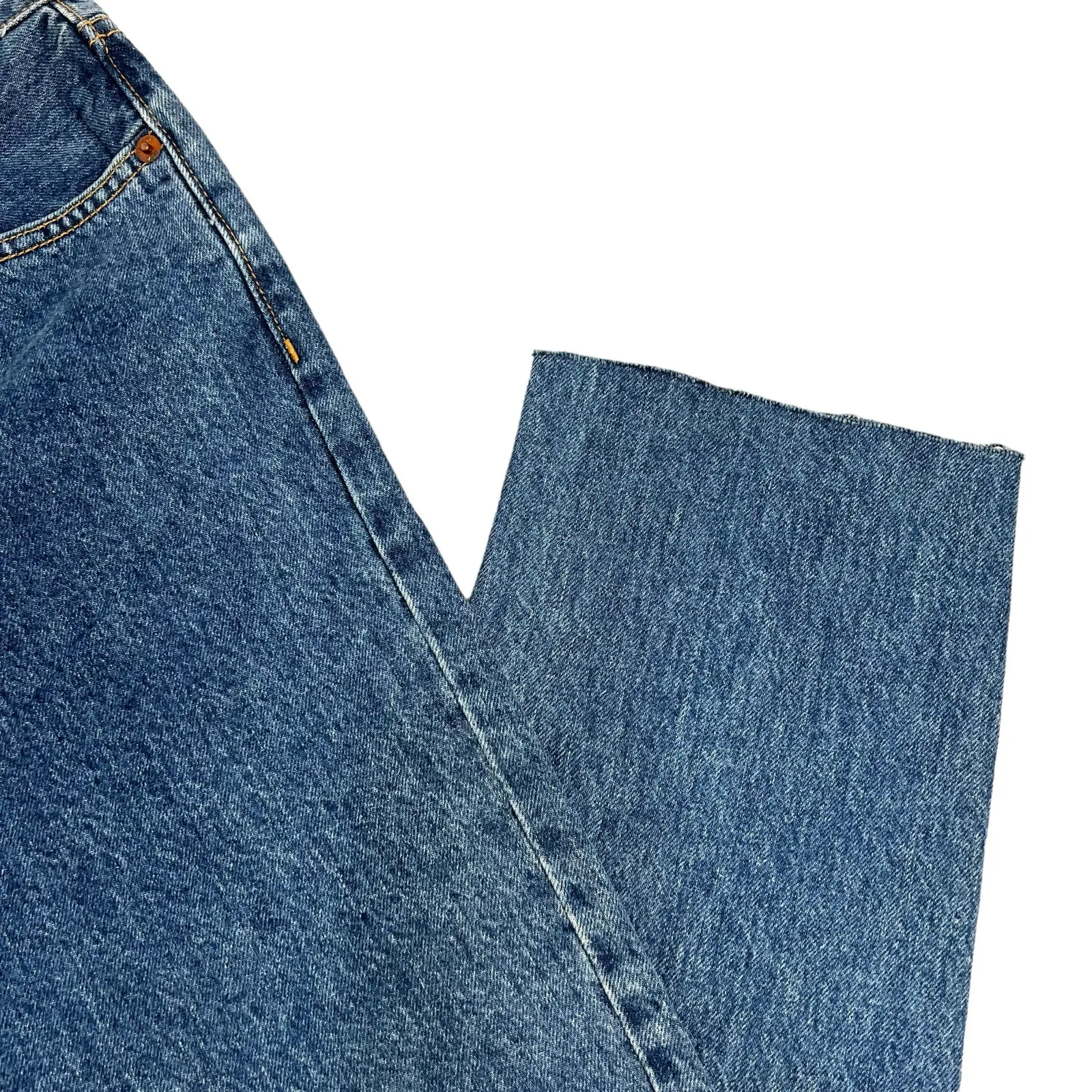 Re/Done High Rise Stove Pipe Denim Jeans Zip Fly Pockets Size 28 Retro Stretch - Image 7