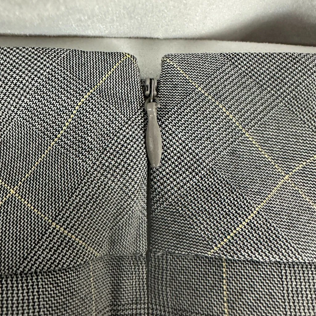 Le Suit Separates Gray Plaid Pencil Skirt 16P Polyester Womens Workwear - Image 3