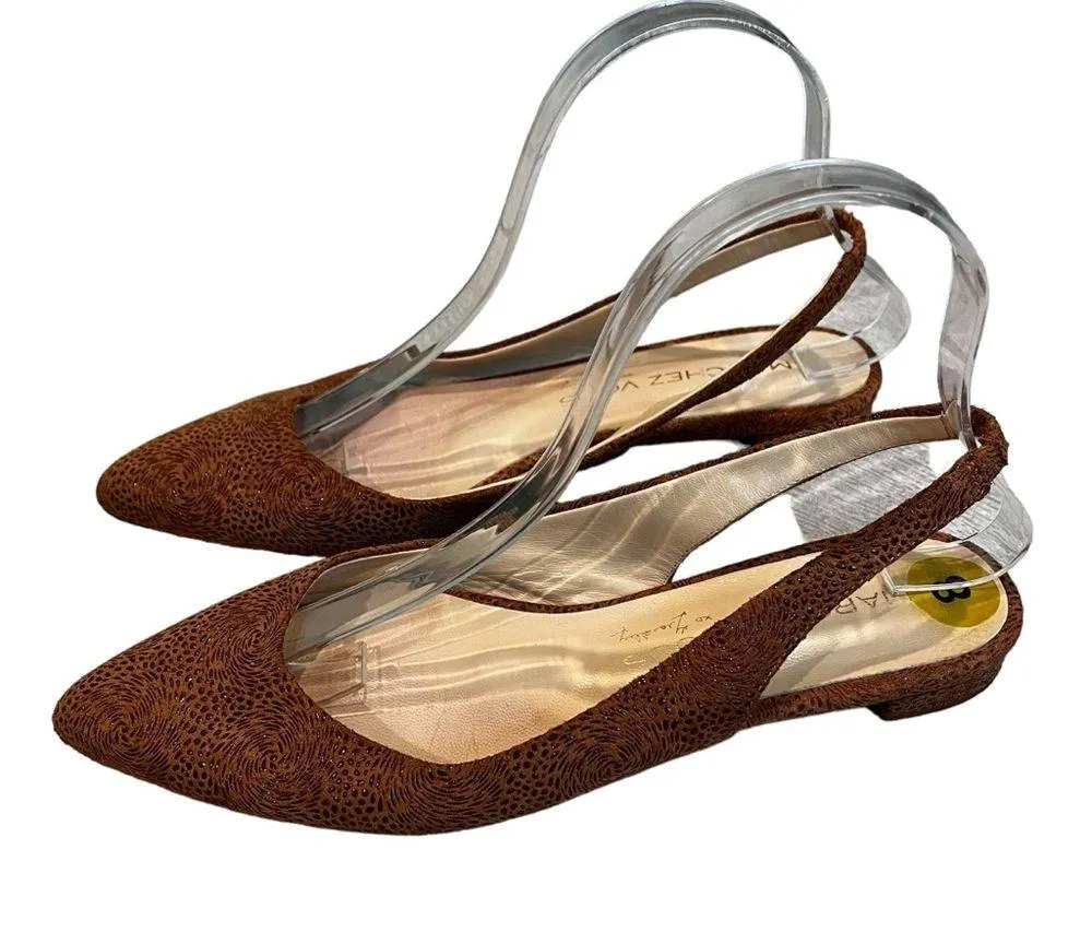 Anthropologie Marchez Vous Slingback Flats, Sz 8 - Image 4