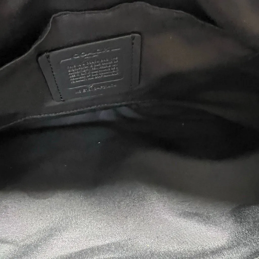 COACH F31474 Womens Black Cross Grain Leather Tote Bag 9.5X5X13.5 - Image 11