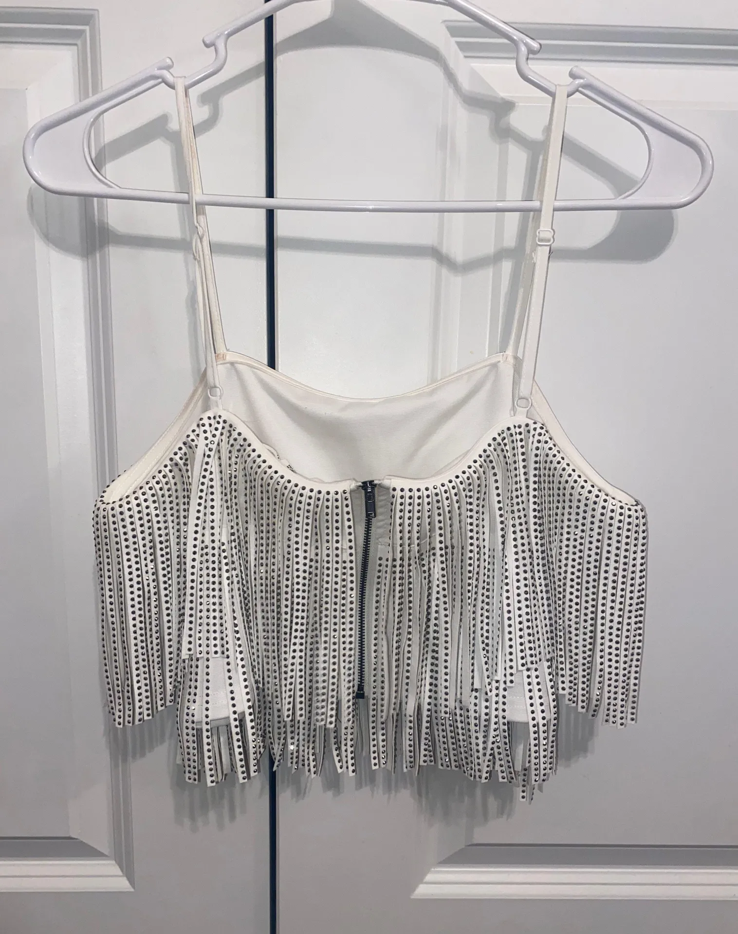 These Three Boutique Rhinestone Fringe Tank Top - Image 3