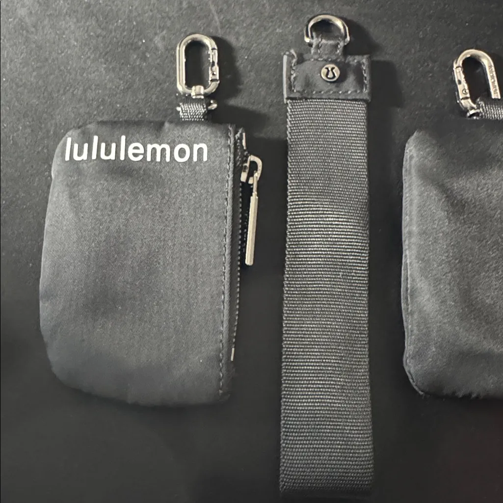 Lululemon Black Dual Pouch Wristlet #5835 - Image 2