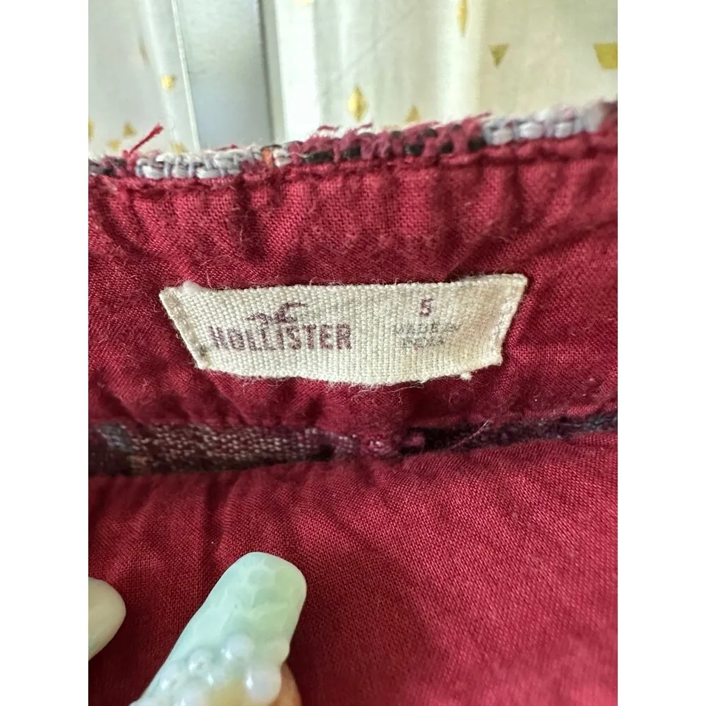 Hollister Wool Blend Aztec Southwestern Tapestry Embroidered Side Zip Shorts 5 - Image 5