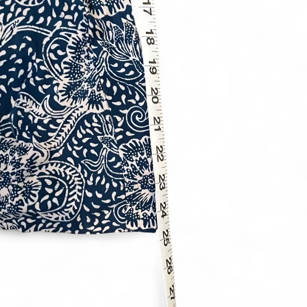 MAEVE Anthropologie Wide leg blue boho floral print pants office vacation sz M - Image 4