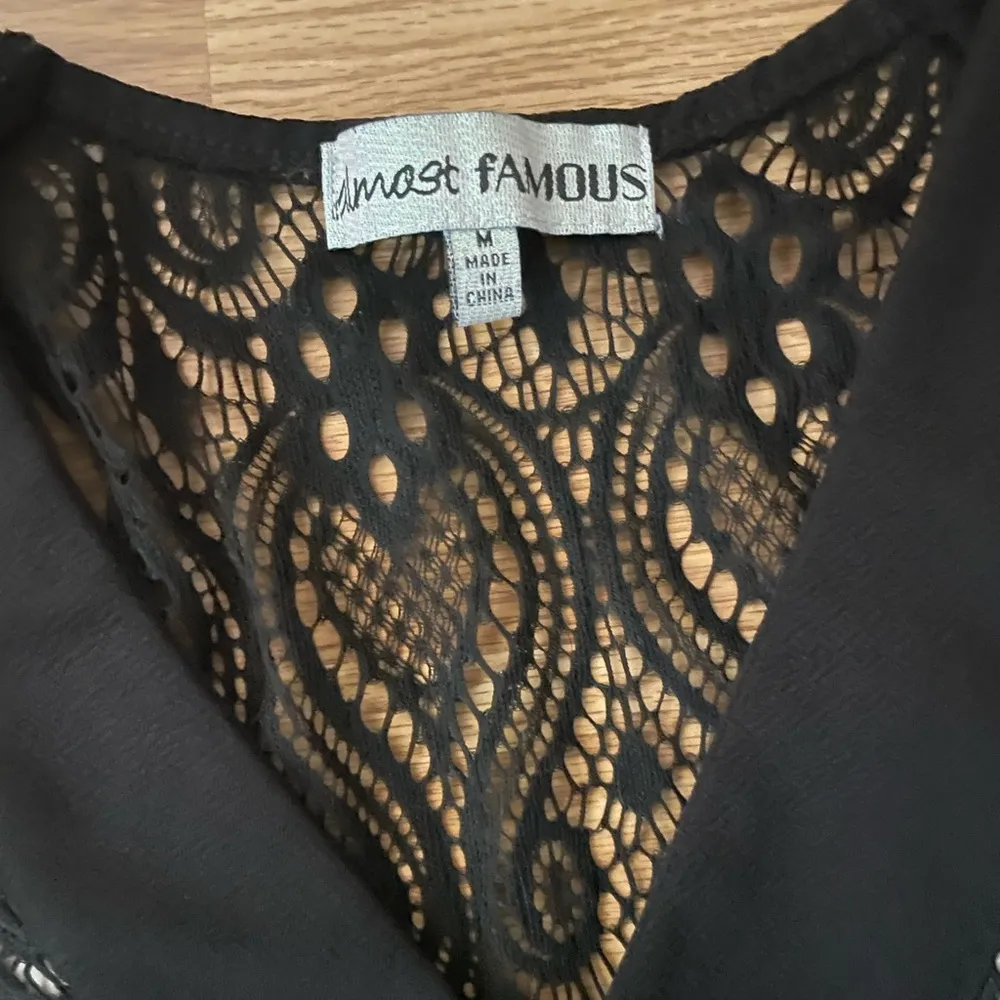 Almost famous Black & Beige lace Bodycon Women's Dress Size medium sleeveless - Image 9