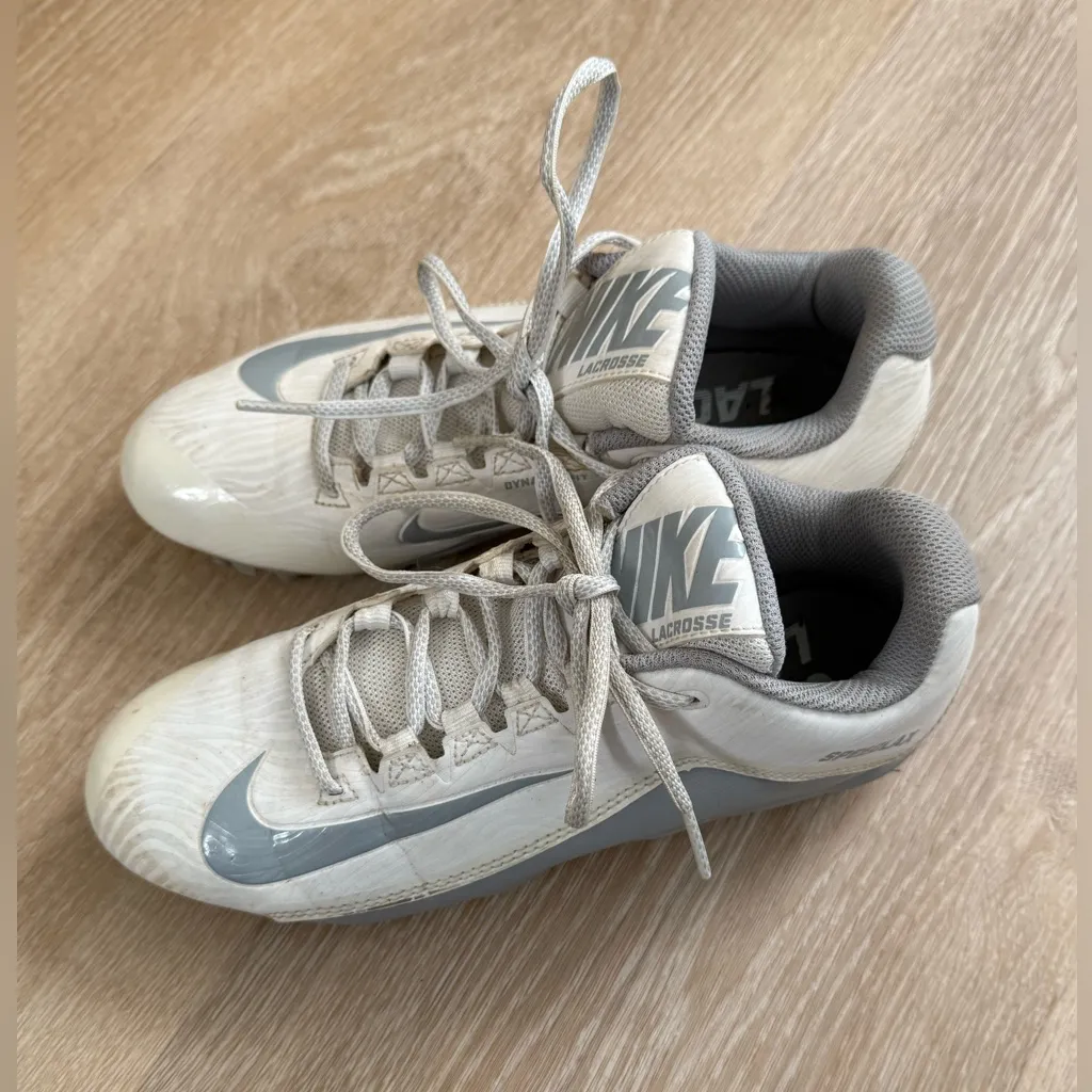 Nike Lacrosse Speedlax 5 Dynamic Fit Cleats Size 8 Women’s EU39 White Gray - Image 3