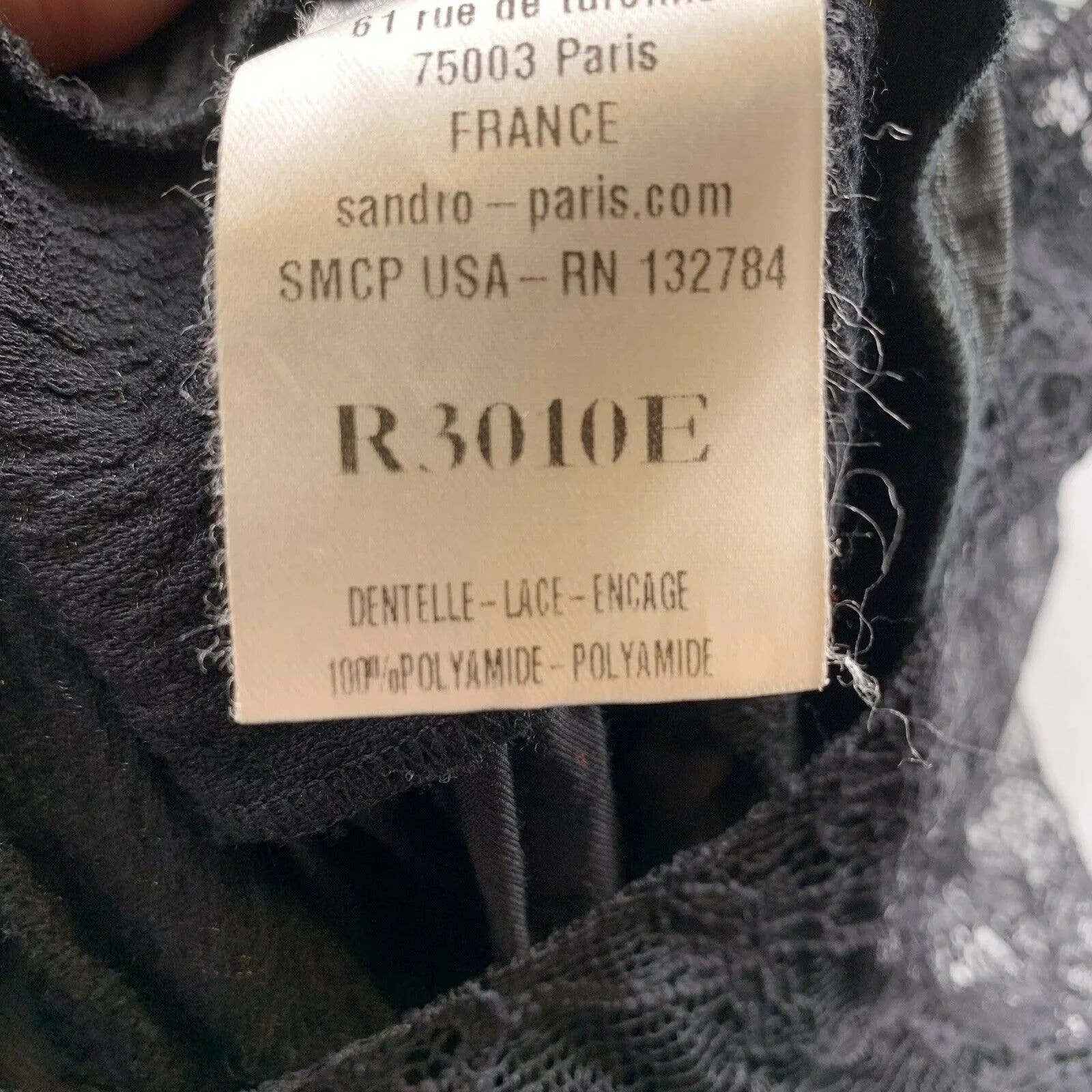 Sandro Black Dress with‎ Lace - Image 5