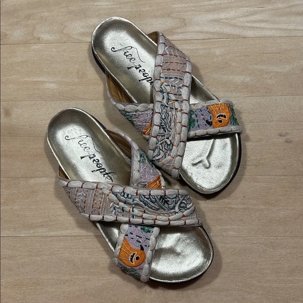 Free People Wildflower Crossband Sandals Sz 39.5 (8.5) - Image 6