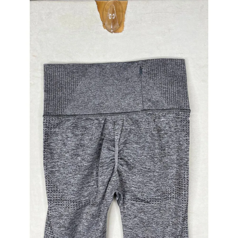 Gymshark Womens Smokey Grey Marl High Waist Vital Boost Legging size small - Image 3