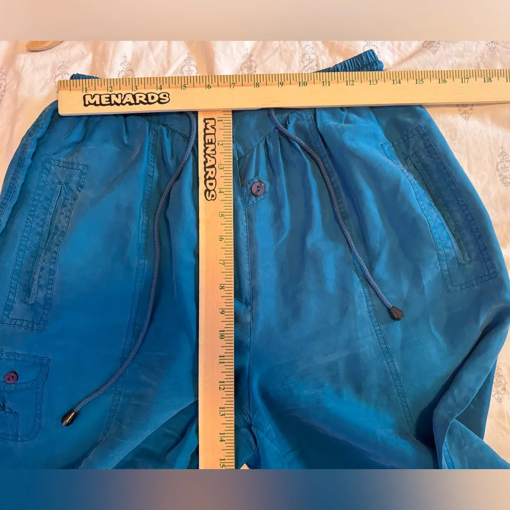 N SANDWASH SILK by BIANCA Vintage Pants high waisted‎ baggy women’s size small Blue - Image 8
