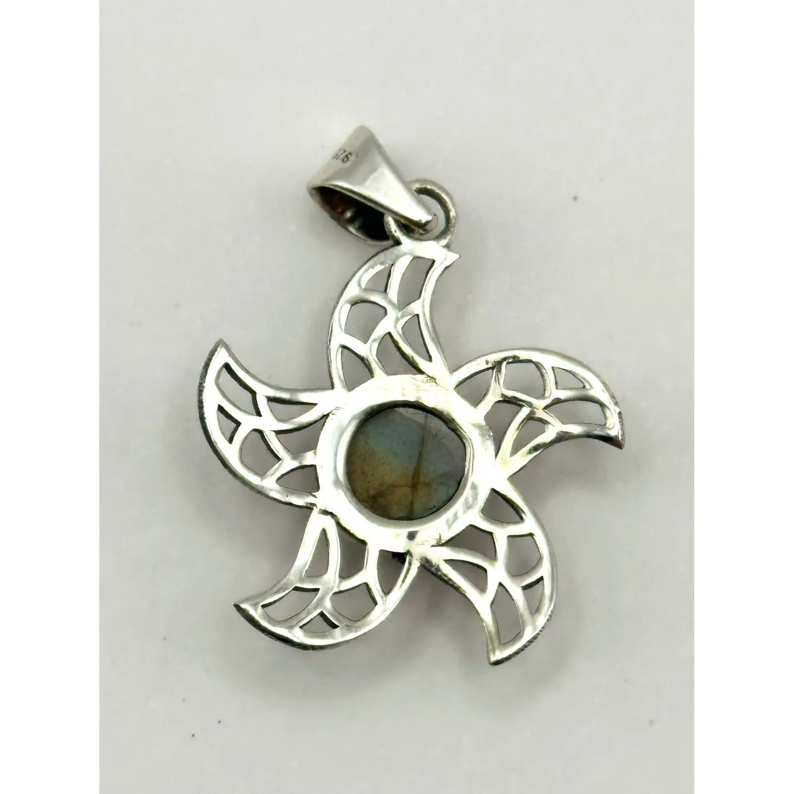 Labradorite Starfish‎ Sterling Silver Pendant - Image 6