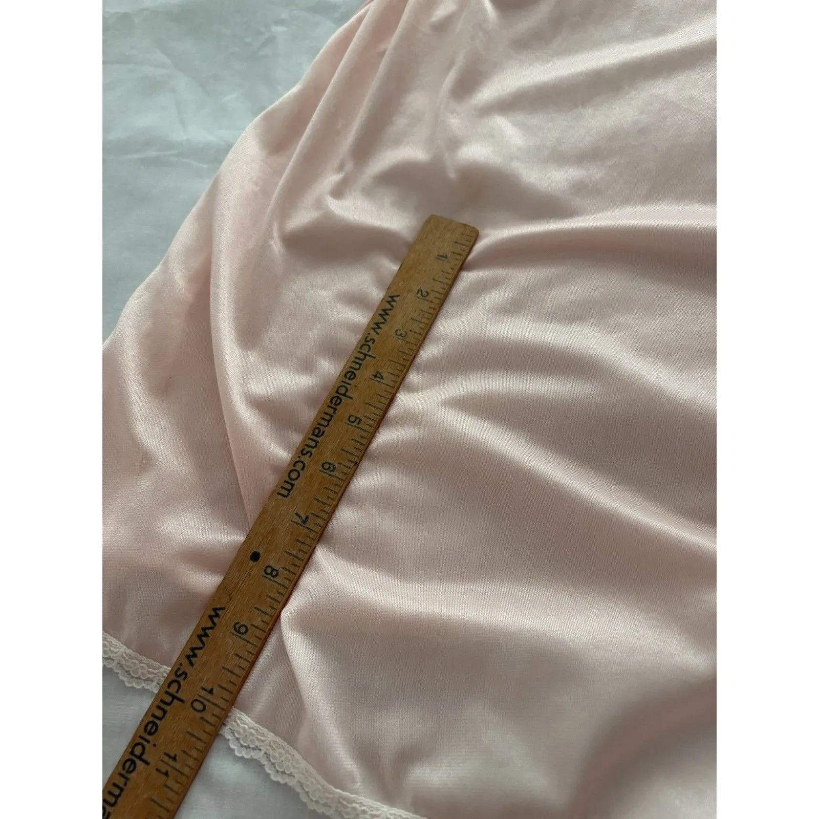 Vintage Adonna Nightgown Size M Pink Sheer Satiny Negligee Lace Fairy Whimsy* Size M - Image 15