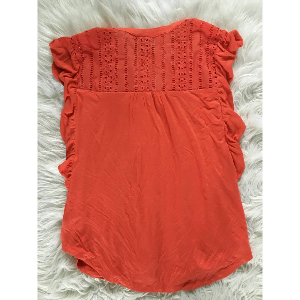 nwt anthro anthropologie maeve eyelet ruffle sleeve sleeveless blouse size XS - Image 3