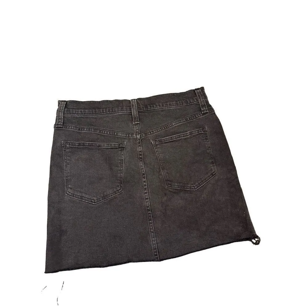 Madewell Stretch Denim Straight Mini Skirt in Ashcraft Wash: Raw-Hemmed Edition - Image 3