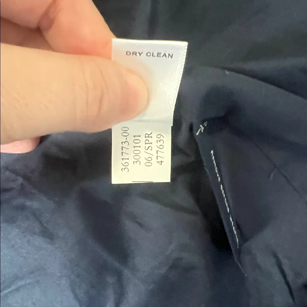 Banana Republic Tweed Belted Blazer Blue Size Medium - Image 9