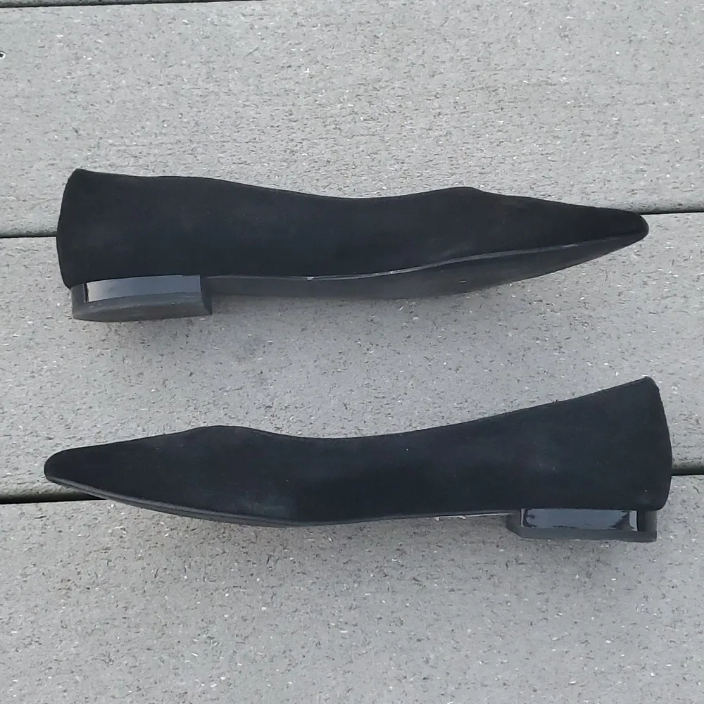 Donald Pliner Pointed Toe Suede Palma Flats - Image 12