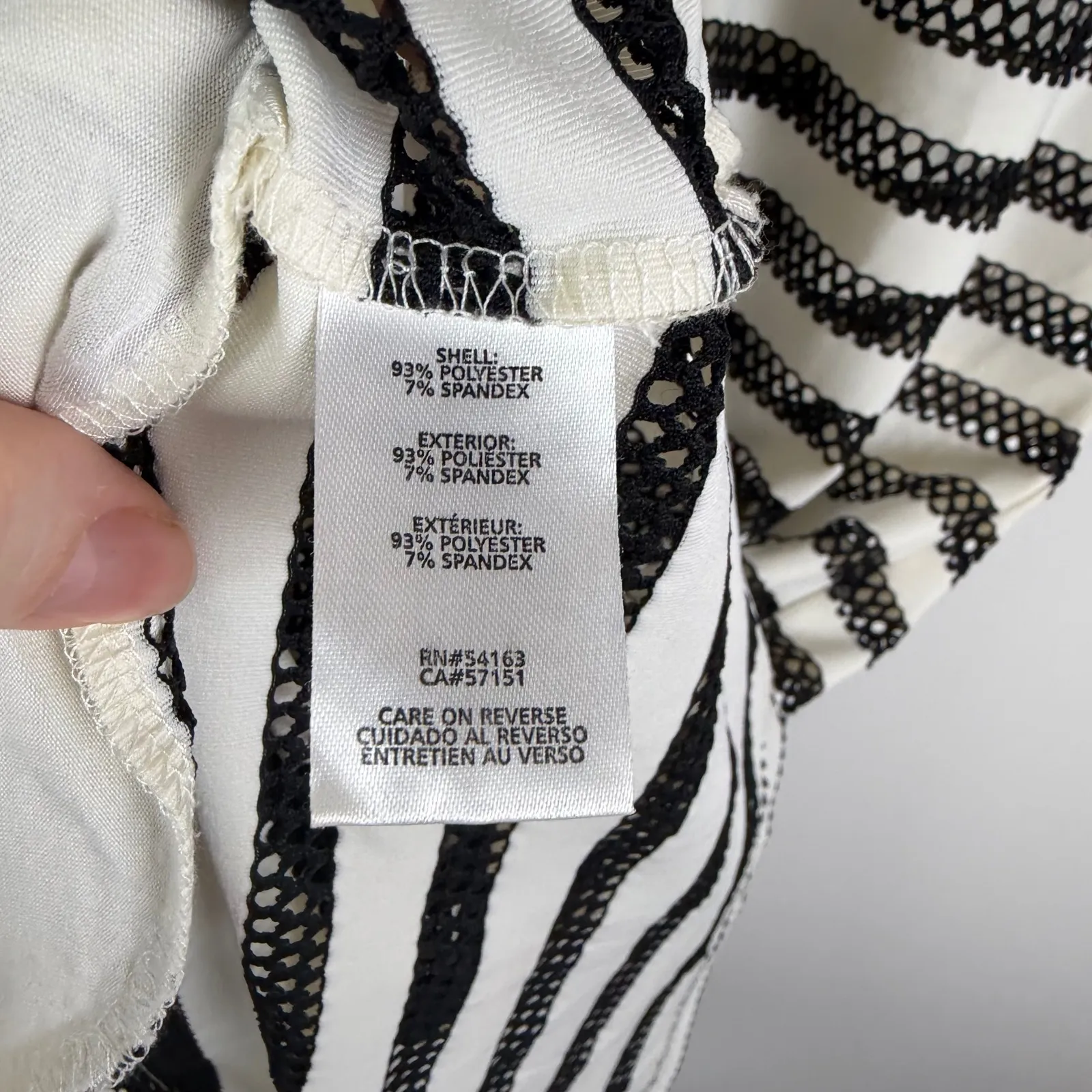 Calvin Klein Striped Mesh Dress Cover Up L/XL Lightweight Sheer Nautical Resort - Image 11