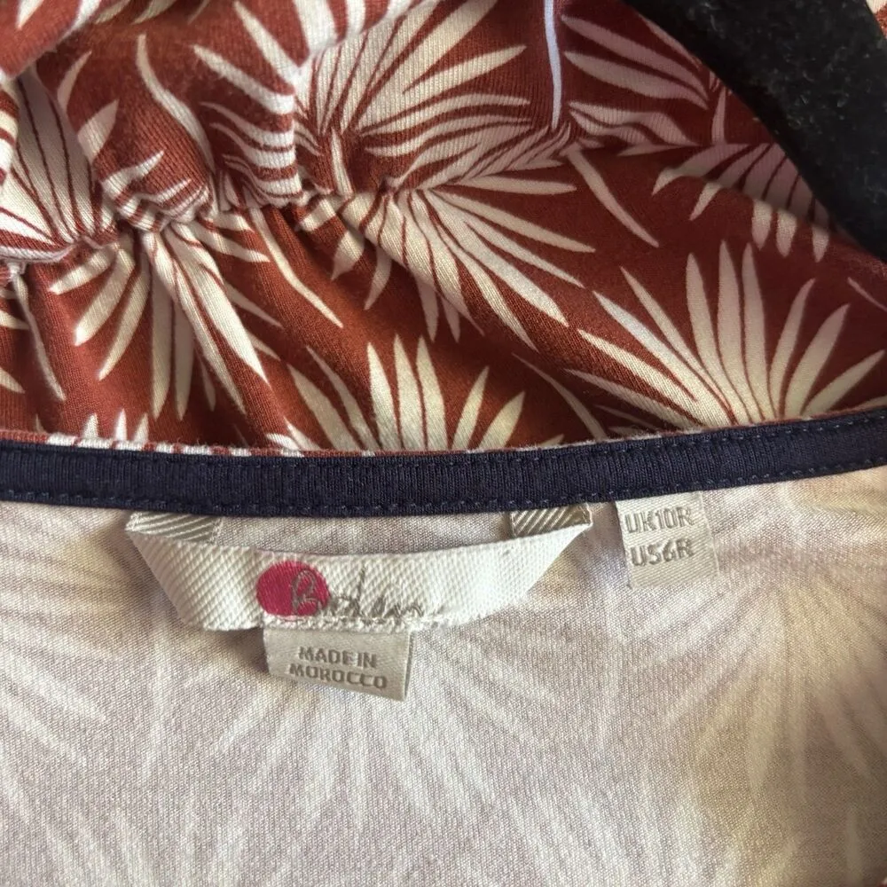 Boden Lucie Jersey Knit Mini Dress Womens 6 Multicolor Art To Wear Artsy - Image 7