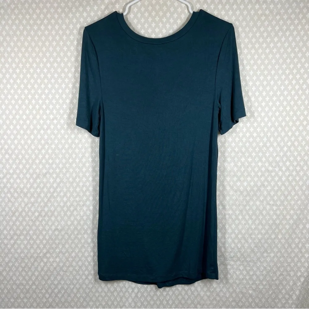 Universal Standard Teal Blue Foundation Ribbed V‎ Neck Tee - Image 5