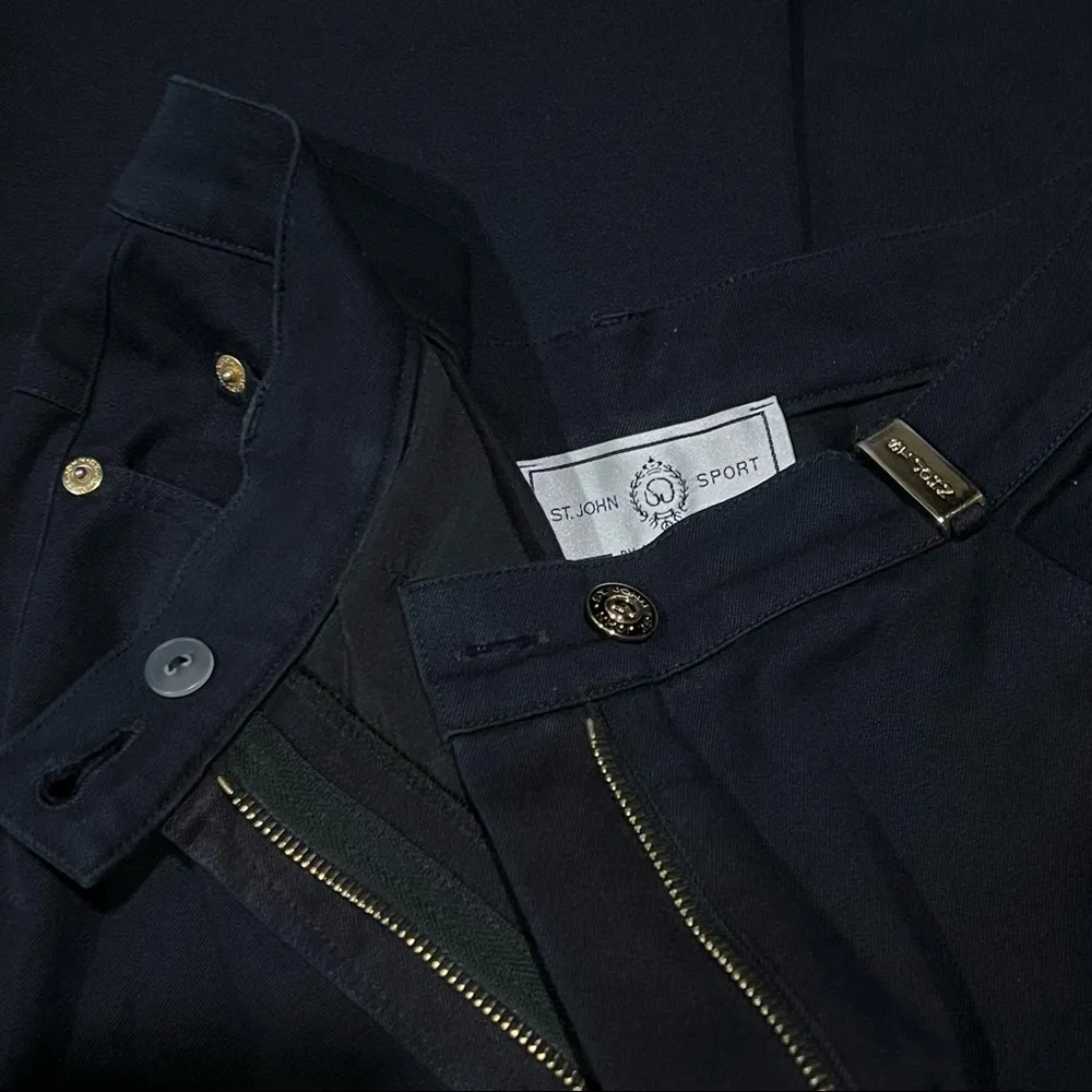 St. John Sport by Marie Black/ Dark Gray High Rise Jeans, Size 10 - Image 5