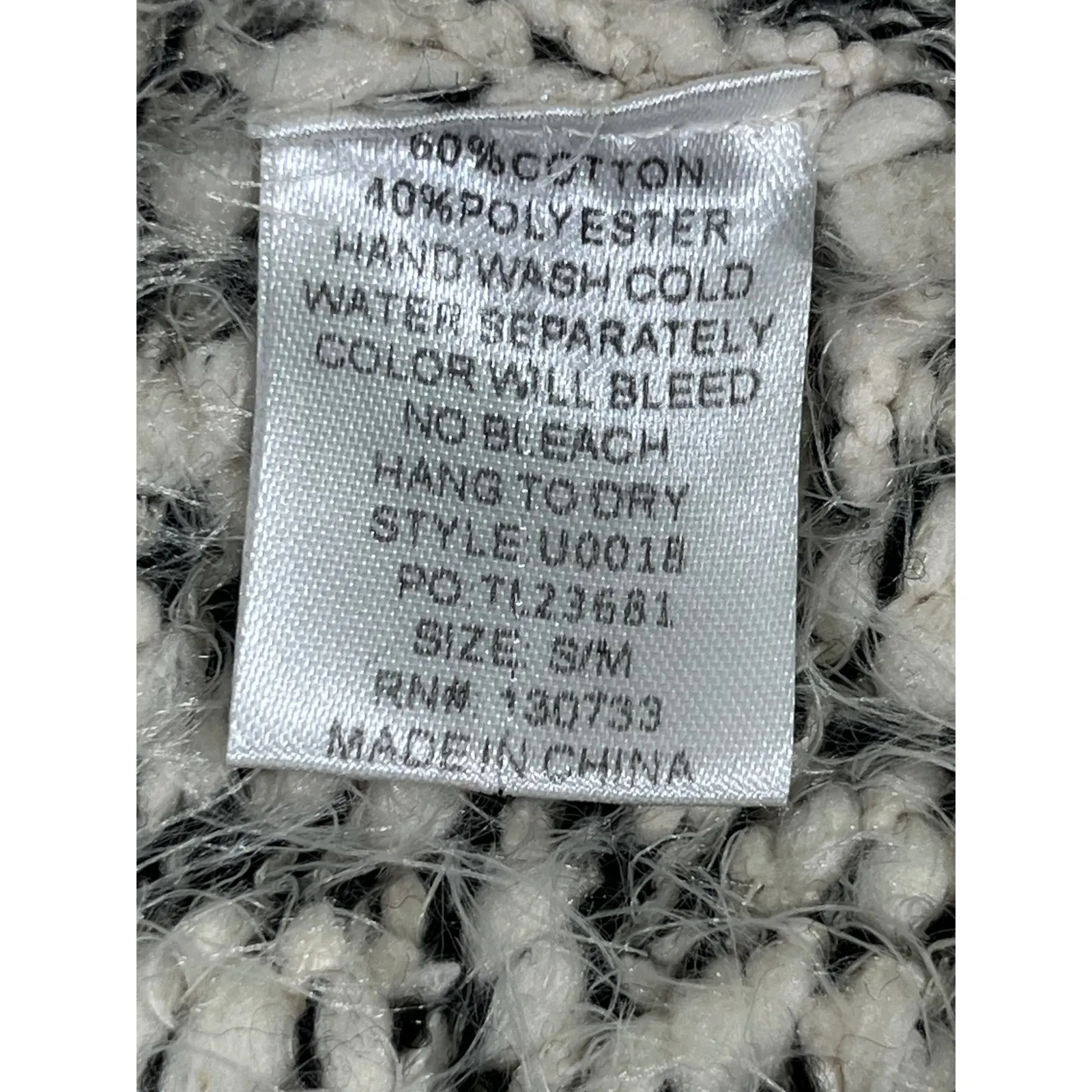 Umgee USA Women's Fringe Knit Vest Sweater Boho Fuzzy Bold Cream Black S M Size undefined - Image 4